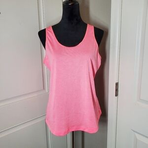 MTA Sport Racerback Activewear Tank Top Women's Size Large Coral Pink EUC
